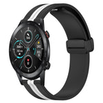 20mm Folding Magnetic Clasp Silicone Watch Band, For Honor Watch ES, For Honor MagicWatch2 42mm