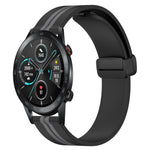 20mm Folding Magnetic Clasp Silicone Watch Band, For Honor Watch ES, For Honor MagicWatch2 42mm