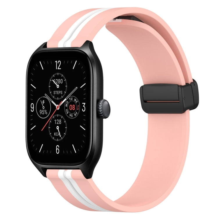 20mm Folding Magnetic Clasp Silicone Watch Band, For Amazfit GTS 4, For Amazfit GTS 3, For Amazfit GTS 2 Mini, For Amazfit GTS 2