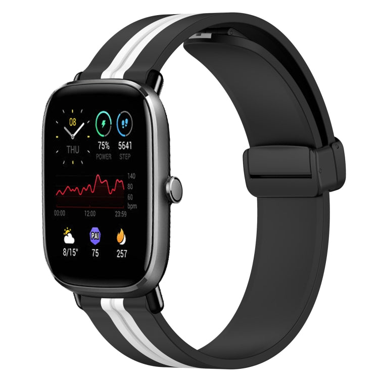 20mm Folding Magnetic Clasp Silicone Watch Band, For Amazfit GTS 4, For Amazfit GTS 3, For Amazfit GTS 2 Mini, For Amazfit GTS 2