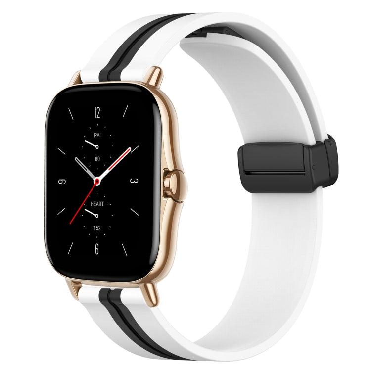 20mm Folding Magnetic Clasp Silicone Watch Band, For Amazfit GTS 4, For Amazfit GTS 3, For Amazfit GTS 2 Mini, For Amazfit GTS 2