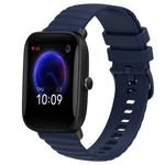 20mm Wavy Dot Pattern Solid Color Silicone Watch Band, For Amazfit Pop