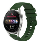 22mm Wavy Dot Pattern Solid Color Silicone Watch Band, For Huawei Watch 3 Pro New