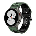 Curved Texture Silicone Watch Band, For Samsung Galaxy Watch 4 44mm, For Samsung Galaxy Watch 4 40mm, For Samsung  Galaxy Watch 4 Classic 42mm