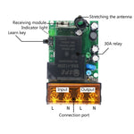 AC 220V 30A 채널 고출력 저소비 전력 범용 산업용 리프터 제어 무선 리모컨 스위치