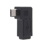 90도 미니 USB 암에서 마이크로 USB 수 변환기