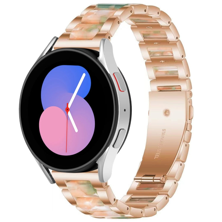 Interbead Resin Metal Watch Band, For Galaxy Watch 5 40 / 44mm, For Galaxy Watch 5 Pro 45mm, For Galaxy Watch 4 40 / 44mm