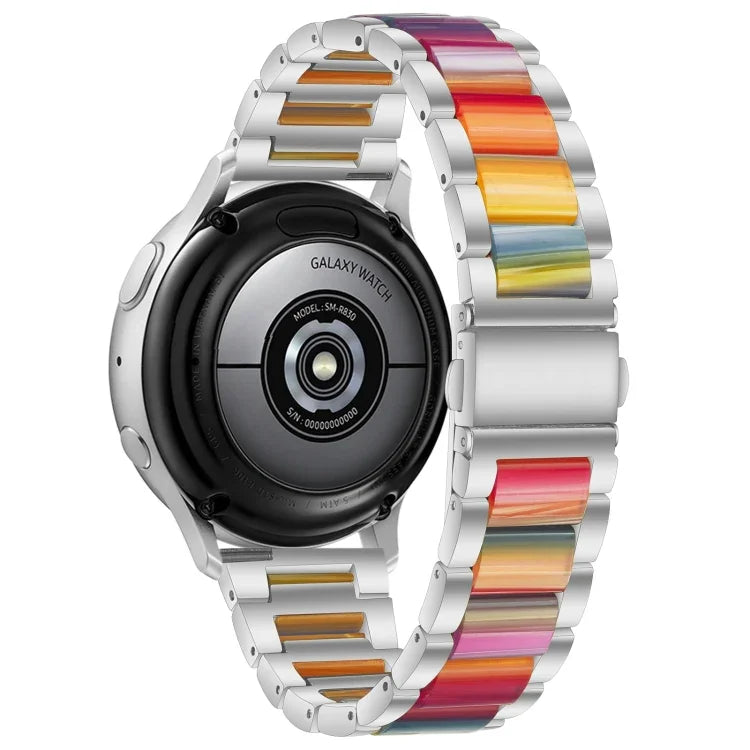 Interbead Resin Metal Watch Band, For Galaxy Watch 4 Classic 42 / 46mm