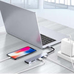 USB C 허브 7-in-1 USB C 멀티포트 어댑터 HDMI 100W PD 및 SD/TF 카드 리더기 포함