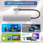 USB C 허브 7-in-1 USB C 멀티포트 어댑터 HDMI 100W PD 및 SD/TF 카드 리더기 포함