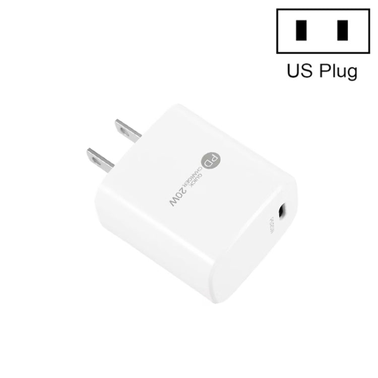 PD11 미니 싱글 포트 PD3.0 USB-C / Type-C 20W 고속 충전기 iPhone / iPad 시리즈용, 미국 플러그, 미국 플러그