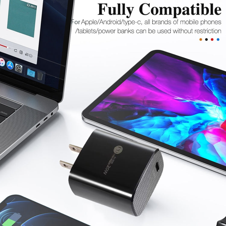 PD11 미니 싱글 포트 PD3.0 USB-C / Type-C 20W 고속 충전기 iPhone / iPad 시리즈용, 미국 플러그, 미국 플러그