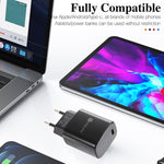 PD11 싱글 PD3.0 USB-C / Type-C 20W 고속 충전기 1m Type-C to 8핀 데이터 케이블 포함, 유럽 플러그, 유럽 플러그 + Type-C to 8핀 케이블