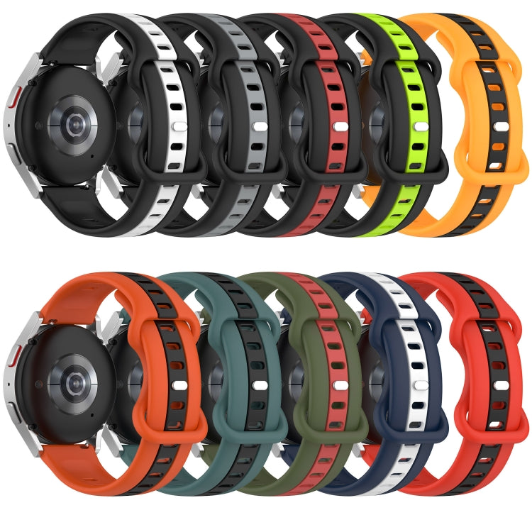 20mm Butterfly Buckle Two-Color Silicone Watch Band, For Honor Magic Watch 2 46mm