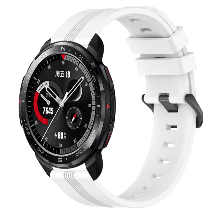 22mm Concave Striped Slicone Watch Band, For Huawei Watch GT 2E, For Huawei GT2 46mm, For Honor Watch GS 3, For Honor Watch GS Pro