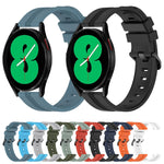 20mm Concave Striped Slicone Watch Band, For Samsung Galaxy Watch4 44mm, For Samsung Galaxy Watch4 40mm, For Samsung  Galaxy Watch 4 Classic 42mm, For Samsung  Galaxy Watch 4 Classic 46mm