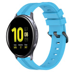 20mm Concave Striped Slicone Watch Band, For Samsung Galaxy Watch Active 2 40mm, For Samsung Galaxy Watch Active 2 44mm, For Samsung Galaxy Watch 42mm, For Samsung Galaxy Watch 6 44mm