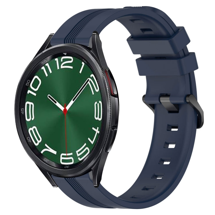 20mm Concave Striped Slicone Watch Band, For Samsung Galaxy Watch5 44mm, For Samsung Galaxy Watch 6 Classic 47mm, For Samsung Galaxy Watch5 40mm, For Samsung Galaxy Watch5 Pro 45mm