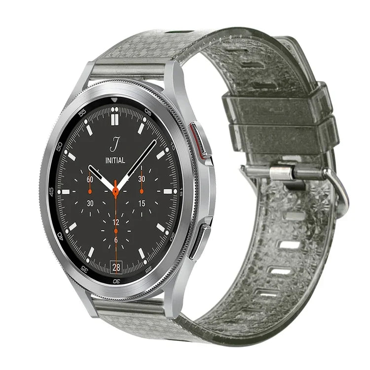20mm Transparent Shiny Diamond TPU Watch Band, For Samsung Galaxy Watch 3 41mm, For Samsung Galaxy Watch 42mm, For Samsung Galaxy Watch5 40mm / 44mm, For Samsung Galaxy Watch5 Pro, For Samsung Galaxy Watch4 / Watch4 Classic, For Samsung Galaxy Watch3 4...