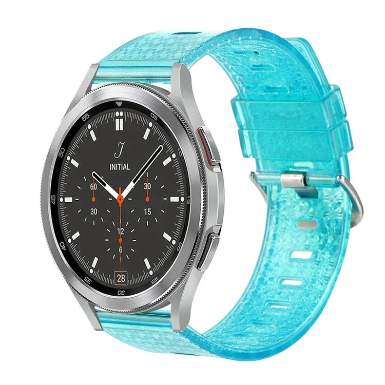 20mm Transparent Shiny Diamond TPU Watch Band, For Samsung Galaxy Watch 3 41mm, For Samsung Galaxy Watch 42mm, For Samsung Galaxy Watch5 40mm / 44mm, For Samsung Galaxy Watch5 Pro, For Samsung Galaxy Watch4 / Watch4 Classic, For Samsung Galaxy Watch3 4...