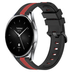 22mm Vertical Two-Color Silicone Watch Band, For Xiaomi MI Watch S2 42mm, For Xiaomi MI Watch S2 46mm