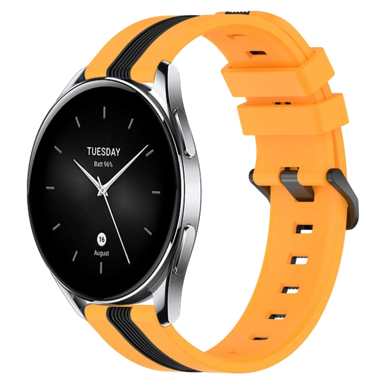 22mm Vertical Two-Color Silicone Watch Band, For Xiaomi MI Watch S2 42mm, For Xiaomi MI Watch S2 46mm