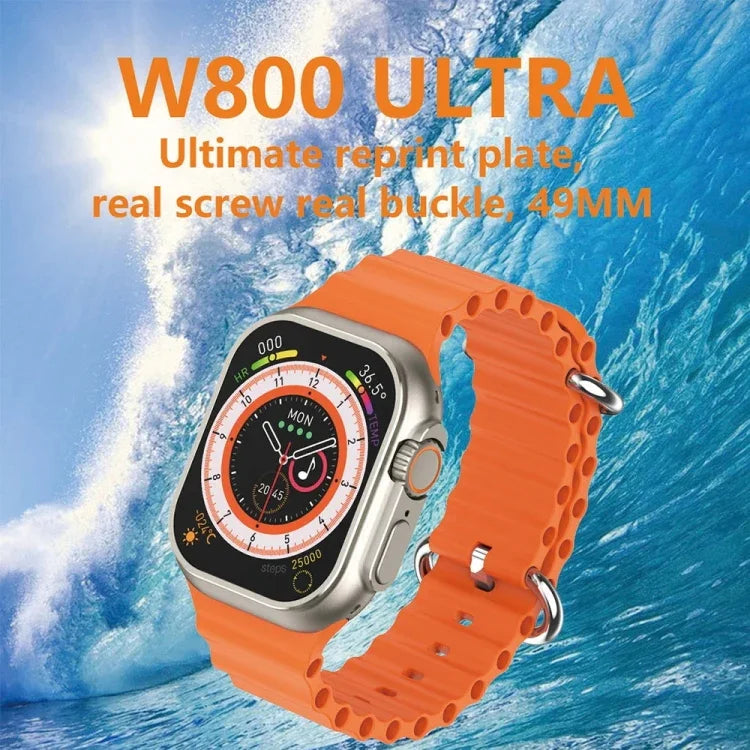 W800 울트라 2.02인치 컬러 스크린 스마트워치, 심박수 모니터링 / 혈압 모니터링 지원