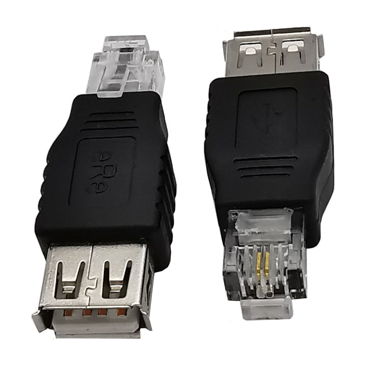 JUNSUNMAY USB 여성-남성 RJ11 6P2C 어댑터 컨버터