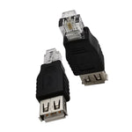 JUNSUNMAY USB 여성-남성 RJ11 6P2C 어댑터 컨버터
