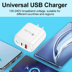 PD04 Type-C + USB 휴대폰 충전기 Type-C to 8핀 케이블 포함, 미국 플러그, 미국 플러그 + Type-C to 8핀 케이블