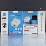 PD04 Type-C + USB 휴대폰 충전기 Type-C to 8핀 케이블 포함, 미국 플러그, 미국 플러그 + Type-C to 8핀 케이블