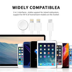 Apple Watch 시리즈 & 아이폰용 3-in-1 Type-C 자석 충전 케이블 4ft/1.2m, DS-XB019