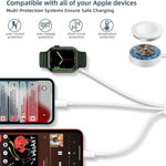Apple Watch 시리즈 & 아이폰용 3-in-1 Type-C 자석 충전 케이블 4ft/1.2m, DS-XB019