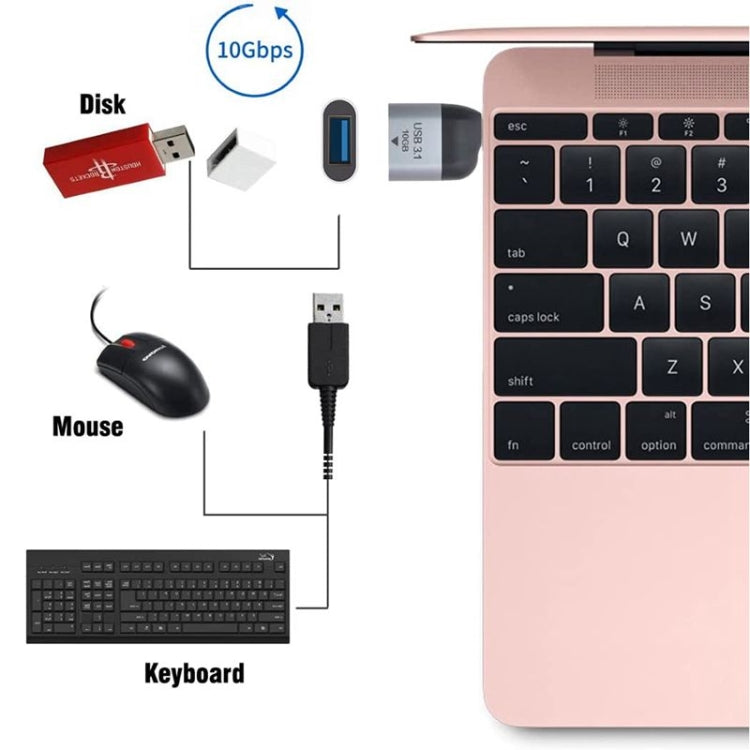 USB 3.0 타입 A 암 to USB 3.1 타입 C 수 OTG 데이터 10Gbps 어댑터, 노트북 및 휴대폰용