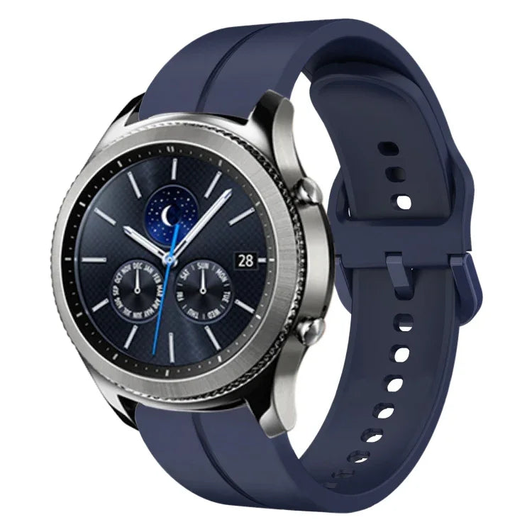 22mm 루프 실리콘 시계 밴드, Samsung Galaxy Watch3 45mm용, Samsung Galaxy Watch 46mm용, Samsung Gear S3 Classic용, Samsung Gear S3 Frontier용