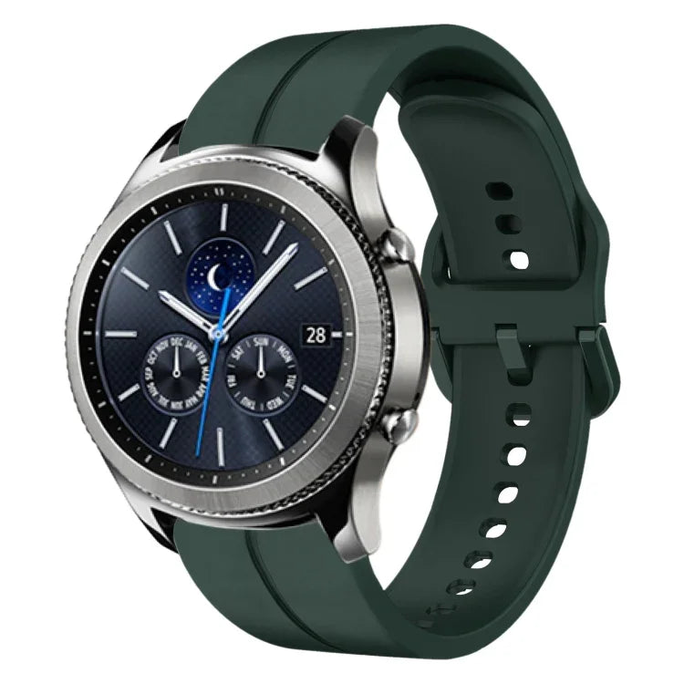 22mm 루프 실리콘 시계 밴드, Samsung Galaxy Watch3 45mm용, Samsung Galaxy Watch 46mm용, Samsung Gear S3 Classic용, Samsung Gear S3 Frontier용