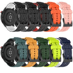 22mm Football Pattern Two-Color Silicone Watch Band, For Xiaomi Haylou RS4 LS12
