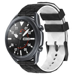 22mm 축구 패턴 투톤 실리콘 시계 밴드, Samsung Galaxy Watch3 45mm용, Samsung Galaxy Watch 46mm용, Samsung Gear S3 Classic용, Samsung Gear S3 Frontier용