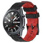 22mm 축구 패턴 투톤 실리콘 시계 밴드, Samsung Galaxy Watch3 45mm용, Samsung Galaxy Watch 46mm용, Samsung Gear S3 Classic용, Samsung Gear S3 Frontier용