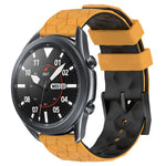 22mm 축구 패턴 투톤 실리콘 시계 밴드, Samsung Galaxy Watch3 45mm용, Samsung Galaxy Watch 46mm용, Samsung Gear S3 Classic용, Samsung Gear S3 Frontier용
