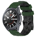 22mm 축구 패턴 투톤 실리콘 시계 밴드, Samsung Galaxy Watch3 45mm용, Samsung Galaxy Watch 46mm용, Samsung Gear S3 Classic용, Samsung Gear S3 Frontier용