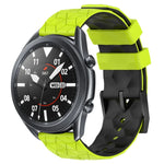 22mm 축구 패턴 투톤 실리콘 시계 밴드, Samsung Galaxy Watch3 45mm용, Samsung Galaxy Watch 46mm용, Samsung Gear S3 Classic용, Samsung Gear S3 Frontier용