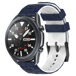 22mm 축구 패턴 투톤 실리콘 시계 밴드, Samsung Galaxy Watch3 45mm용, Samsung Galaxy Watch 46mm용, Samsung Gear S3 Classic용, Samsung Gear S3 Frontier용