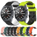22mm 축구 패턴 투톤 실리콘 시계 밴드, Samsung Galaxy Watch3 45mm용, Samsung Galaxy Watch 46mm용, Samsung Gear S3 Classic용, Samsung Gear S3 Frontier용