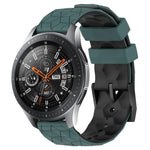 22mm 축구 패턴 투톤 실리콘 시계 밴드, Samsung Galaxy Watch3 45mm용, Samsung Galaxy Watch 46mm용, Samsung Gear S3 Classic용, Samsung Gear S3 Frontier용