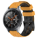 22mm 축구 패턴 투톤 실리콘 시계 밴드, Samsung Galaxy Watch3 45mm용, Samsung Galaxy Watch 46mm용, Samsung Gear S3 Classic용, Samsung Gear S3 Frontier용