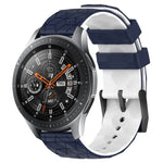 22mm 축구 패턴 투톤 실리콘 시계 밴드, Samsung Galaxy Watch3 45mm용, Samsung Galaxy Watch 46mm용, Samsung Gear S3 Classic용, Samsung Gear S3 Frontier용