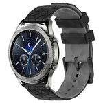 22mm 축구 패턴 투톤 실리콘 시계 밴드, Samsung Galaxy Watch3 45mm용, Samsung Galaxy Watch 46mm용, Samsung Gear S3 Classic용, Samsung Gear S3 Frontier용