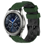 22mm 축구 패턴 투톤 실리콘 시계 밴드, Samsung Galaxy Watch3 45mm용, Samsung Galaxy Watch 46mm용, Samsung Gear S3 Classic용, Samsung Gear S3 Frontier용