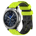 22mm 축구 패턴 투톤 실리콘 시계 밴드, Samsung Galaxy Watch3 45mm용, Samsung Galaxy Watch 46mm용, Samsung Gear S3 Classic용, Samsung Gear S3 Frontier용